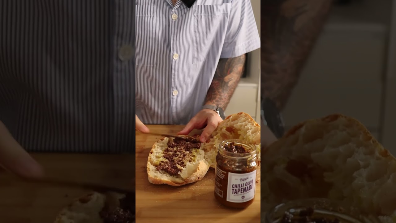 Mortadella panino after a visit to the deli, with some of my goto