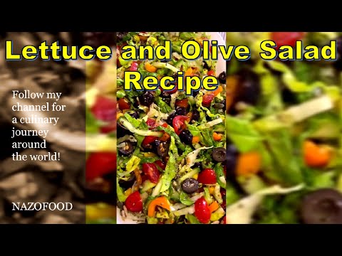 Lettuce and Olive Salad Recipe for a Refreshing Twist-4K Lettuce and Olive Salad Recipe for a Refreshing Twist-4K