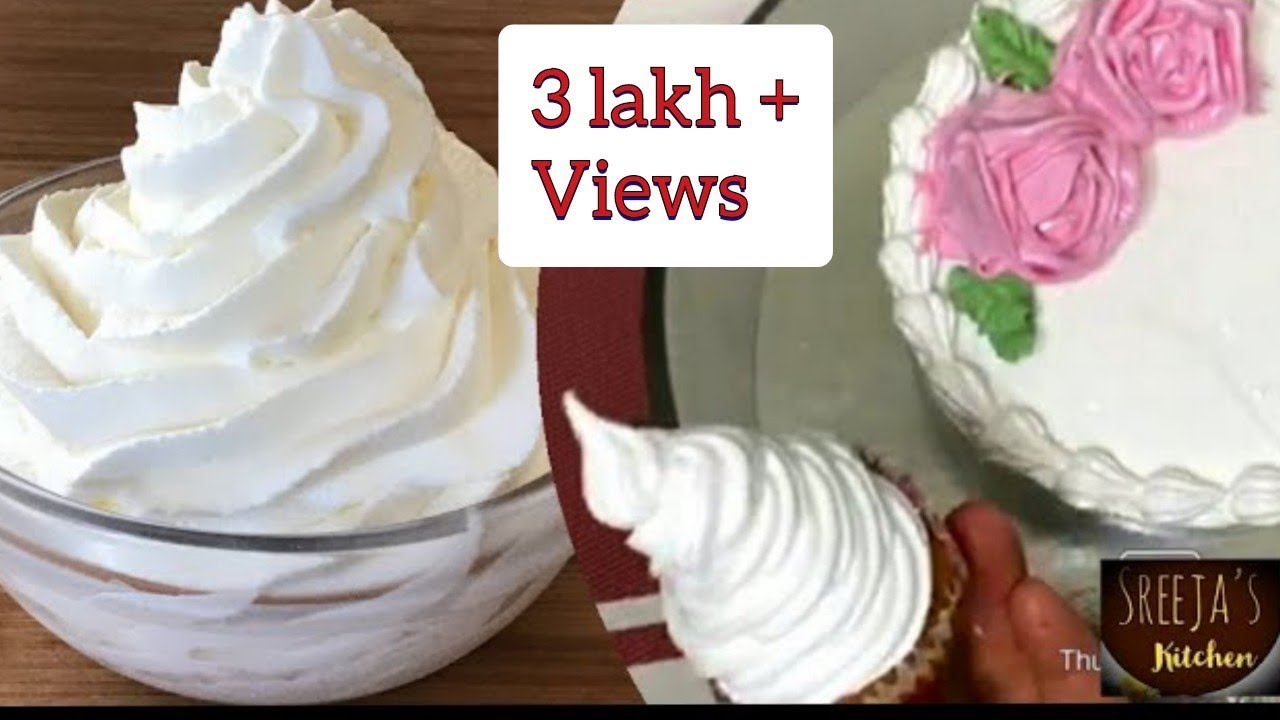 Egg white whipping cream in 2 minutes/ how to make whipping cream at