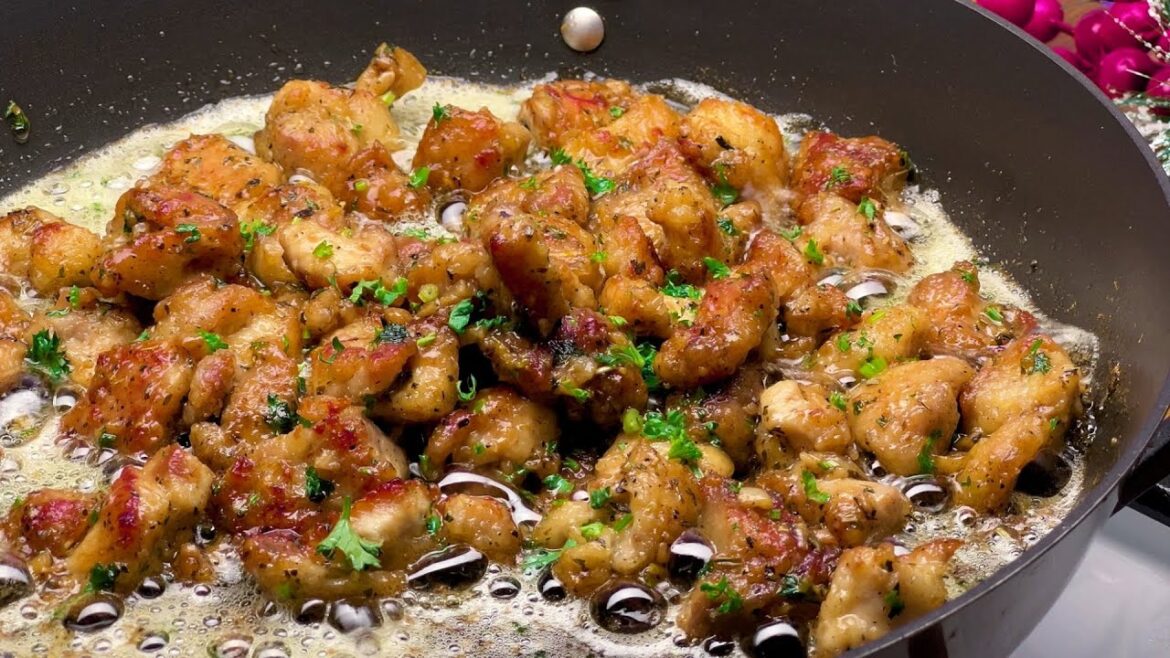 Köstliche Hühnerbisse in 20 Minuten! Knoblauchbutterhuhn, mmm.. lecker Köstliche Hühnerbisse in 20 Minuten! Knoblauchbutterhuhn, mmm.. lecker