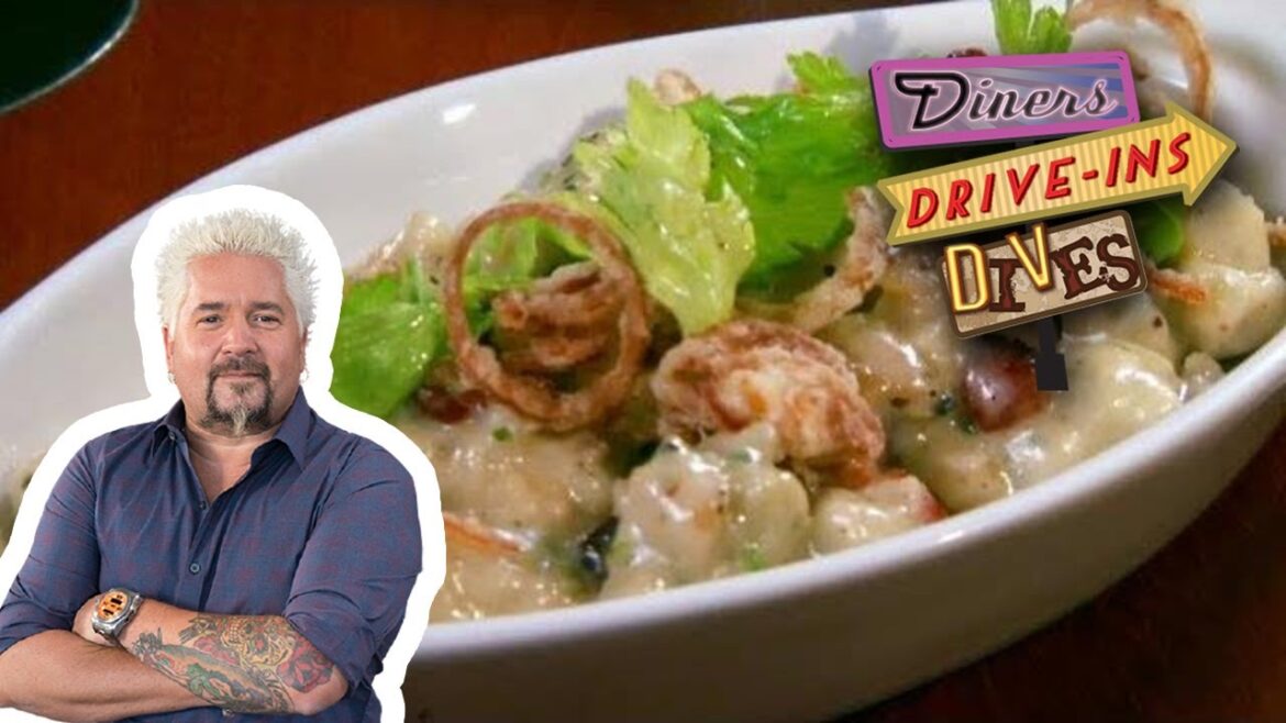 How to Make Clam Chowder GNOCCHI | Diners, Drive-ins and Dives with Guy Fieri | Food Network