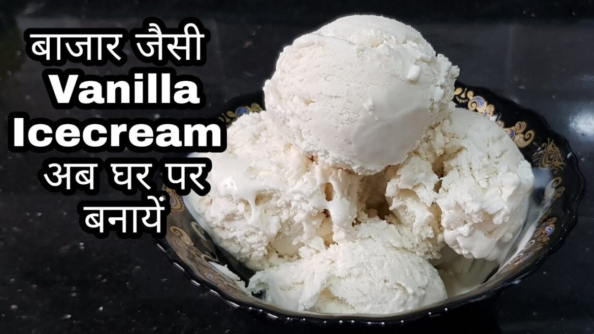 Creamy Homemade Vanilla Ice Cream Recipe | 3 ingredient recipe | eggless vanilla ice cream