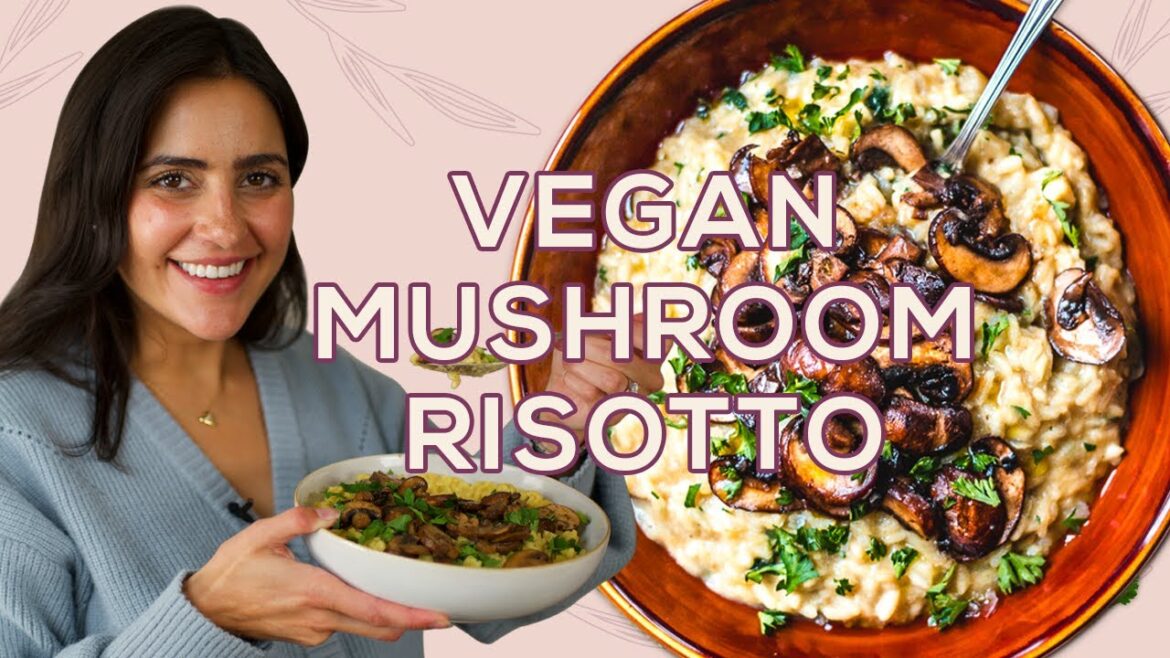 How to Make Vegan Risotto with Mushroom - Two Spoons