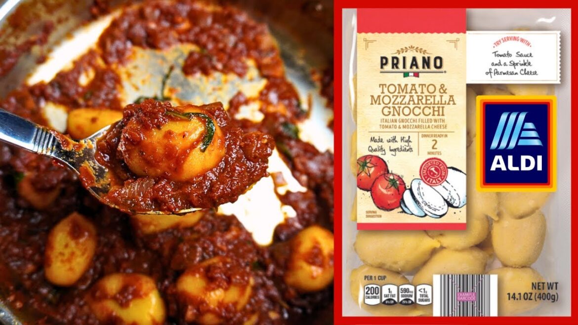 Aldi’s Filled Tomato and Mozzarella Gnocchi with Tomato Sauce – Stovetop Recipe Aldi's Filled Tomato and Mozzarella Gnocchi with Tomato Sauce - Stovetop Recipe