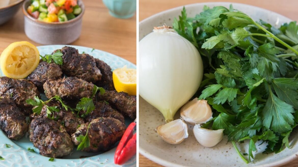 Beef Kofta, super simple recipe perfect with pita, hummus, and vegetable salad.