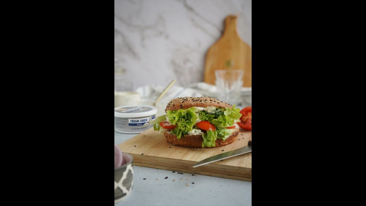 Cream Cheese Bagel Sandwich 1