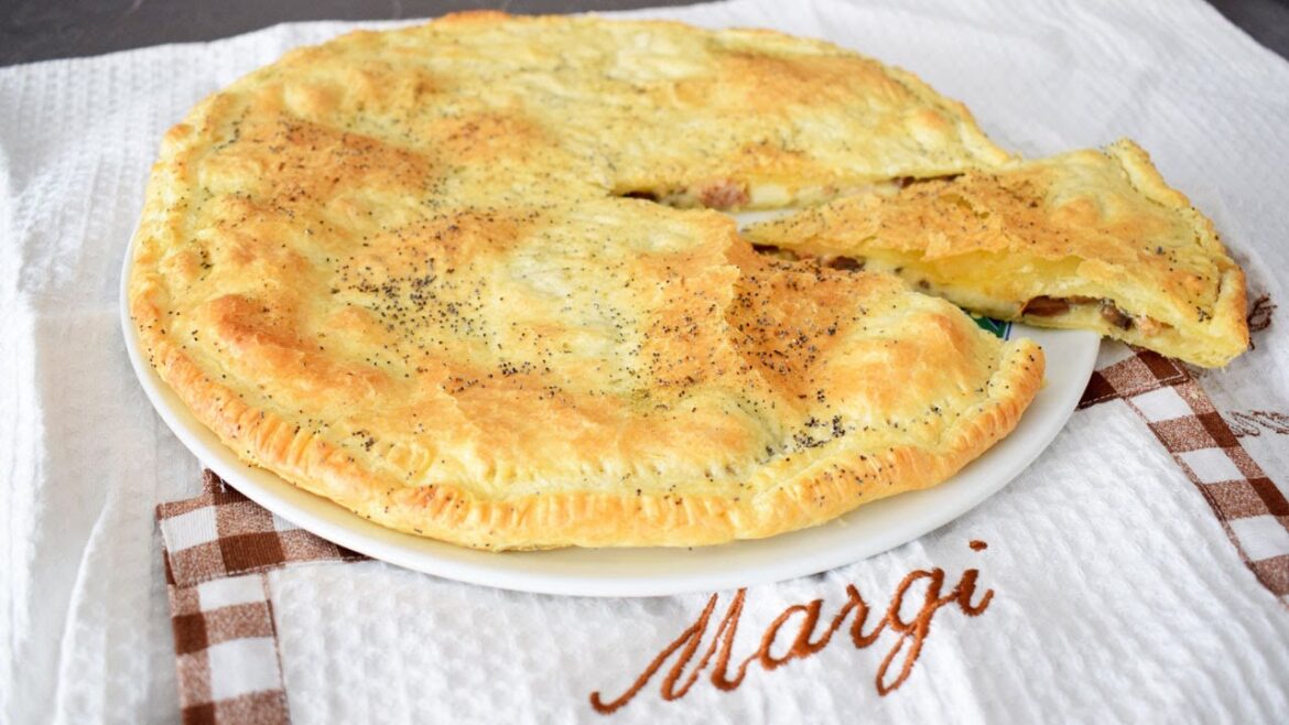 Sfoglia farcita: ricetta veloce e saporita con funghi e salsiccia