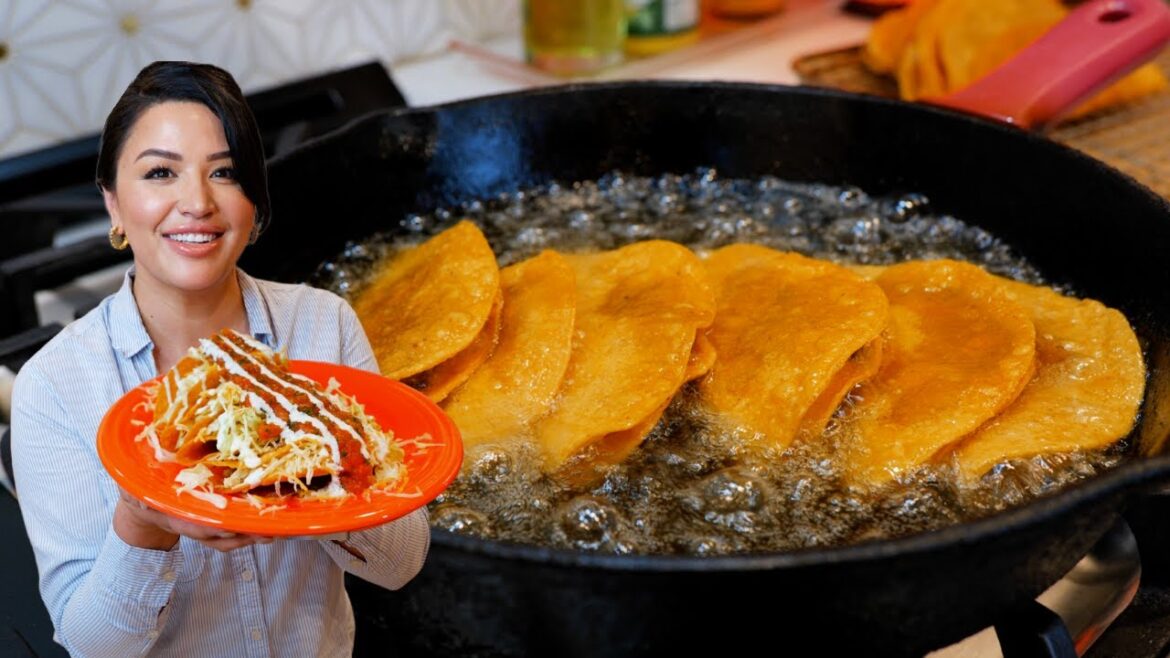 How to make The Best Ground Beef Tacos Dorados | Views on the road Deep Fried Hard Shell Tacos