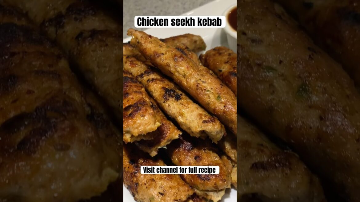 Chicken seekh kebab recipe by Uzma’s kitchen #food #pakistan #indianfood #chickenseekhkebab #bbq
