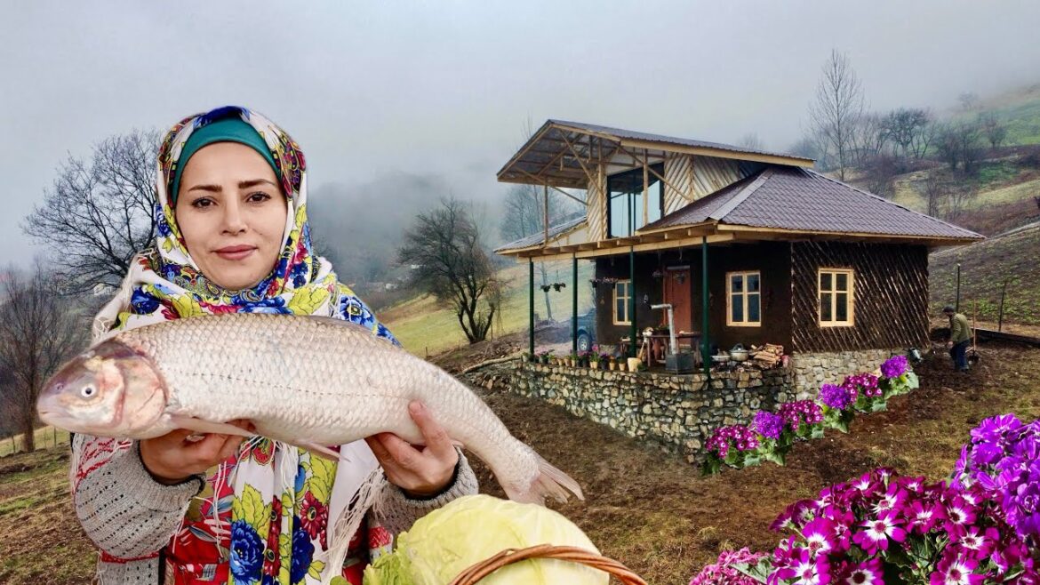 We Built a Village House! Cooking Dinner & Celebrated the Fire Day