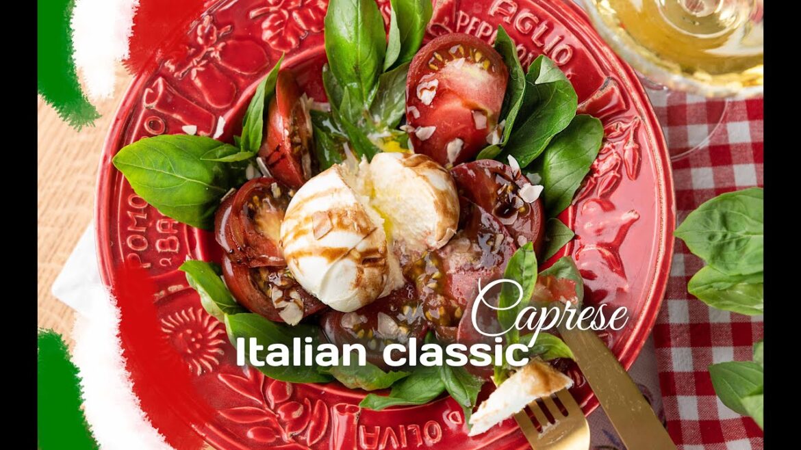 talian Caprese Salad. The best summer salad in Italy With balsamic glaze and almonds talian Caprese Salad. The best summer salad in Italy With balsamic glaze and almonds