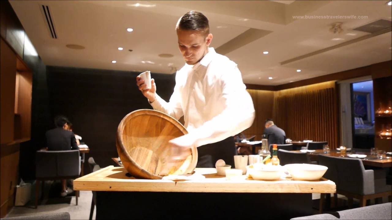 Jacobs & Co. Steakhouse Caesar Salad Tableside Preparation Dining