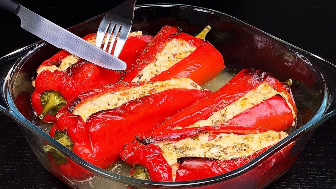 Diese griechischen Käsepaprika machen meine Familie verrückt! Rezept aus dem Restaurant!