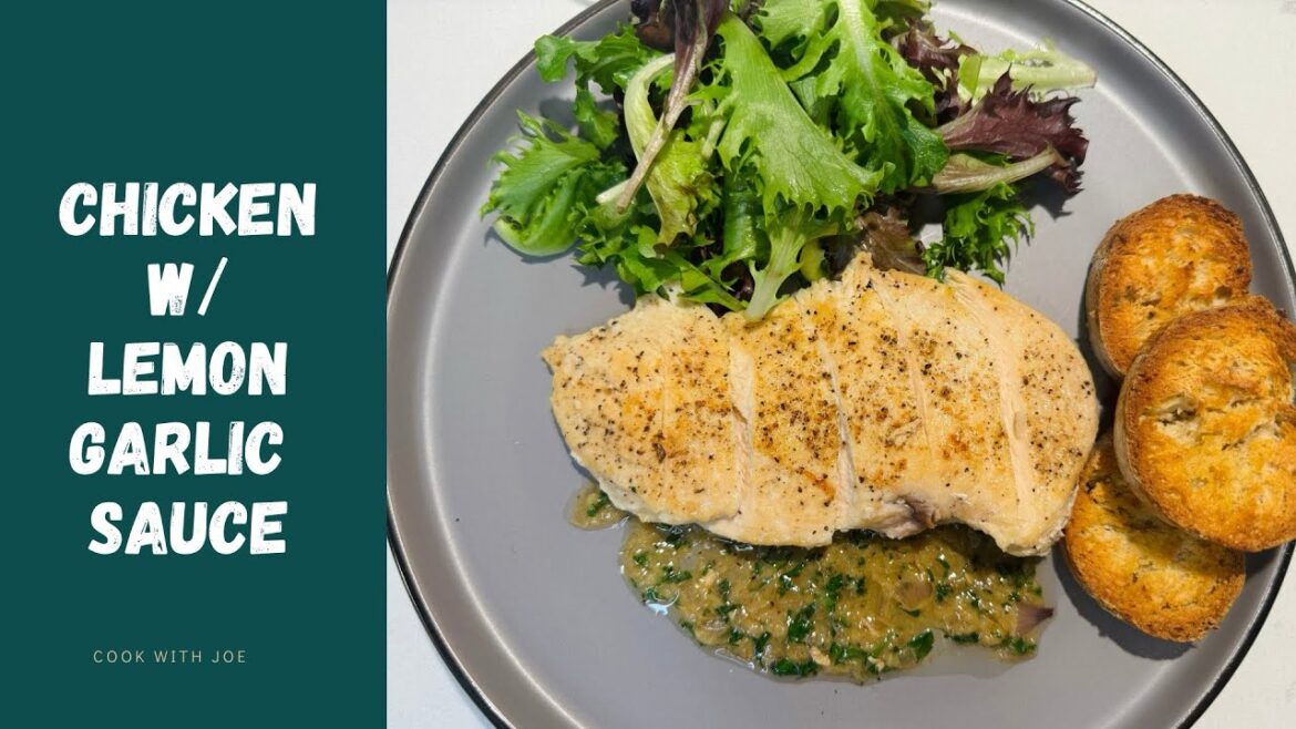 Chicken breast w/ creamy lemon garlic sauce