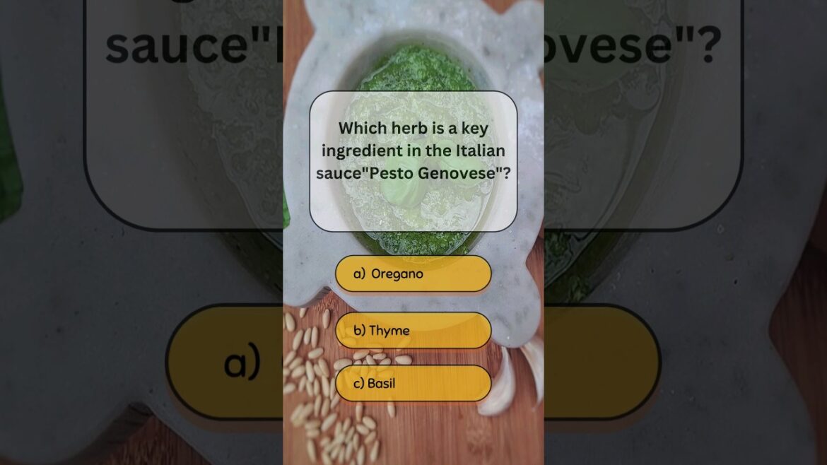 Which herb is a key ingredient in the Italian dish “Pesto Genovese”? Which herb is a key ingredient in the Italian dish "Pesto Genovese"?