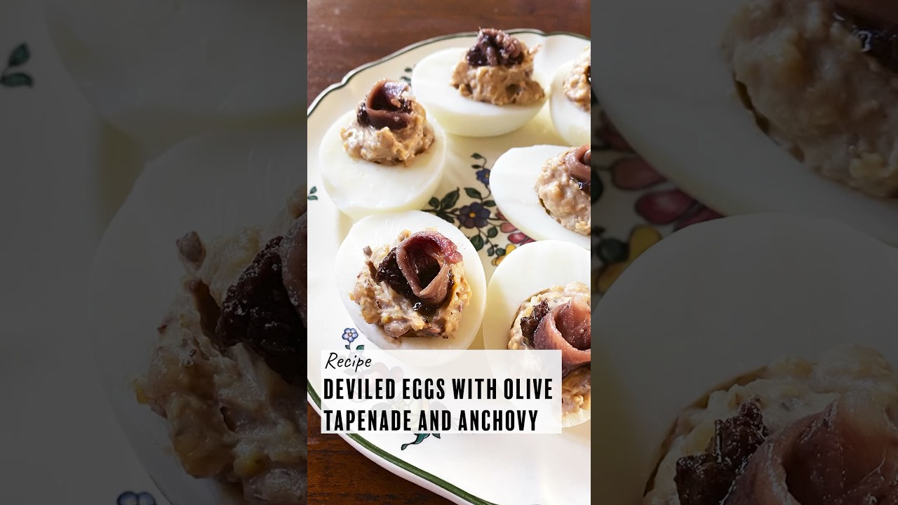 Recipe Deviled Eggs with Olive Tapenade and Anchovy Dining and Cooking