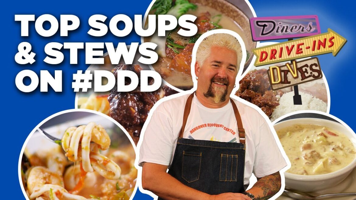 Top 10 #DDD Soup & Stew Videos with Guy Fieri | Diners, Drive-Ins and Dives | Food Network Top 10 #DDD Soup & Stew Videos with Guy Fieri | Diners, Drive-Ins and Dives | Food Network