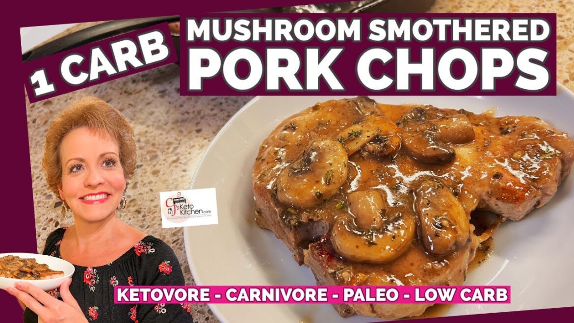 Mushroom Smothered Pork Chops Recipe - Carnivore, Ketovore, Keto, Paleo, Low Carb