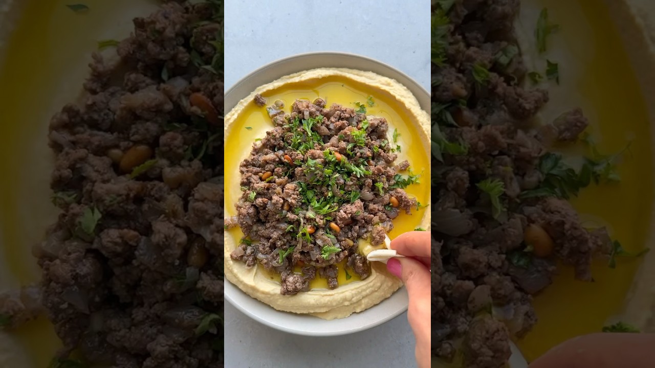 Hummus with Ground Beef | FeelGoodFoodie - Dining and Cooking