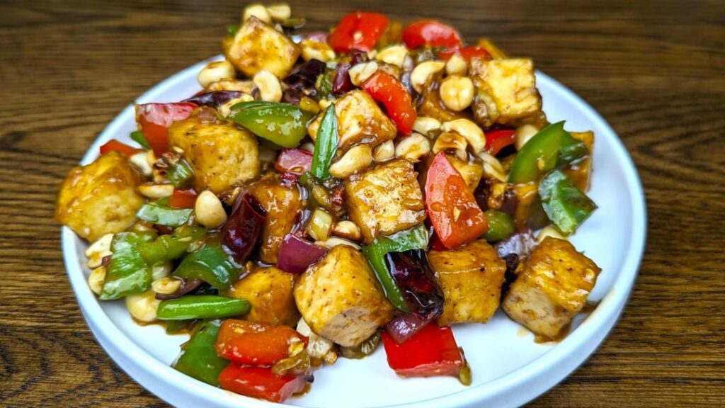 Mouth numbing Spicy Kung Pao Tofu for Dinner