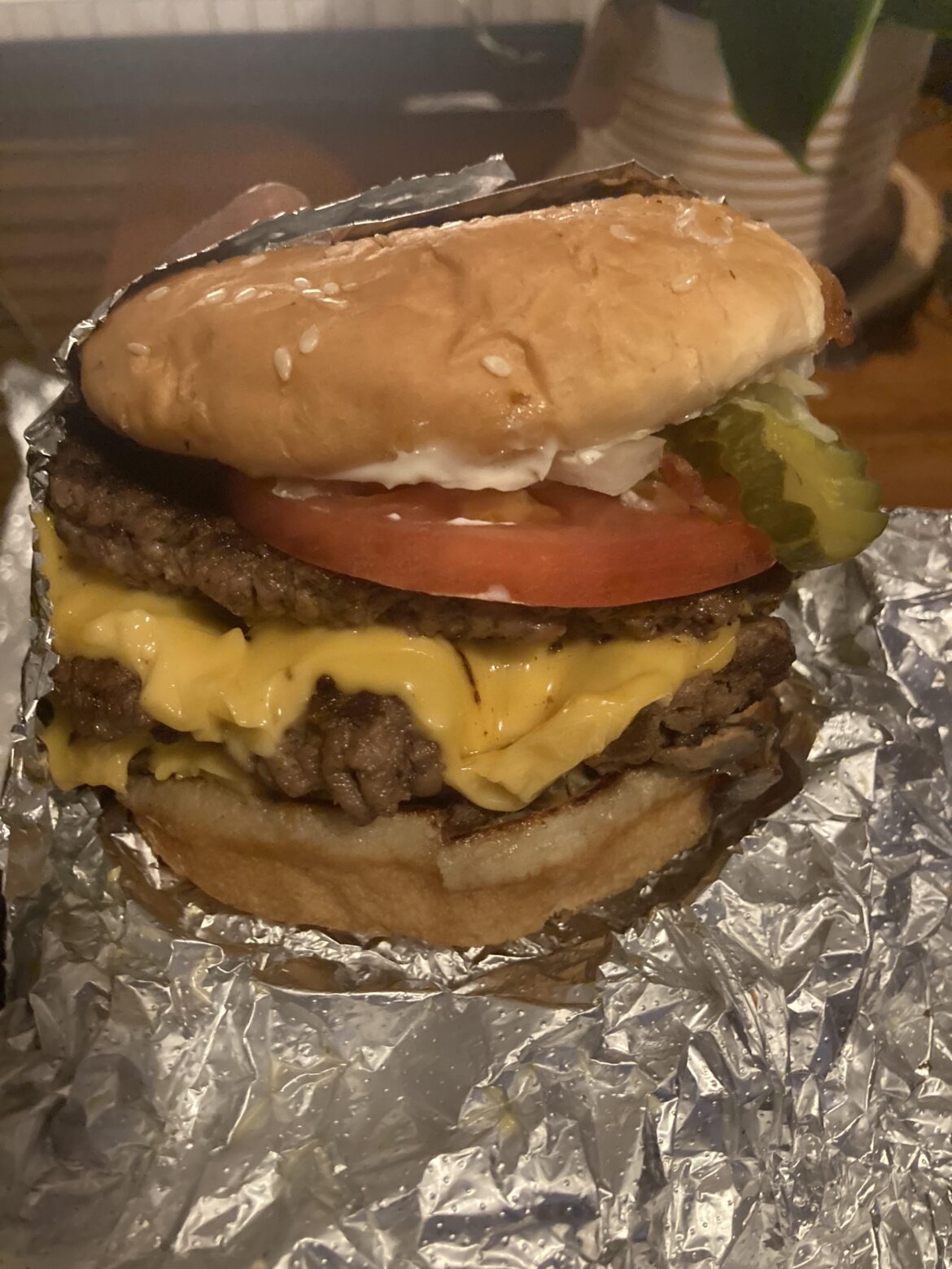 Five Guys on a Friday.