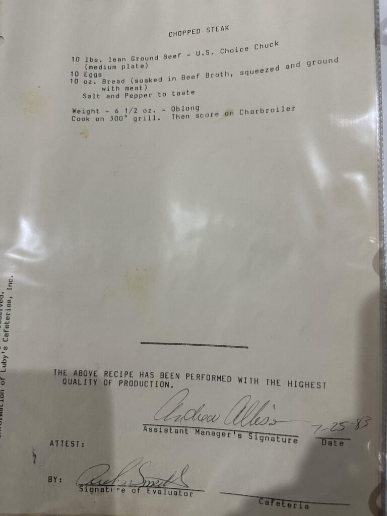 Luby’s Steak Recipes