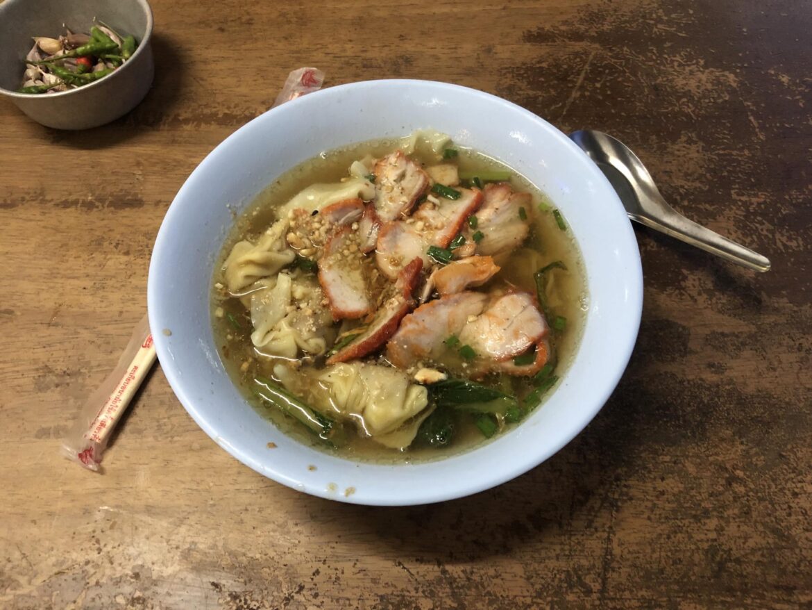 Pork with wonton and noodles in Koh Samui at some random side of the road affair with only two choices of dish! One of the best things i’ve ever eaten.