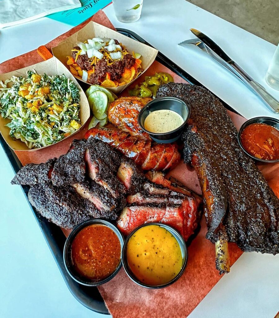 Just wanted to share my bbq spread from the New Leroy and Lewis Brick and Mortar. Can bbq spread photos be a regular thing on this thread?