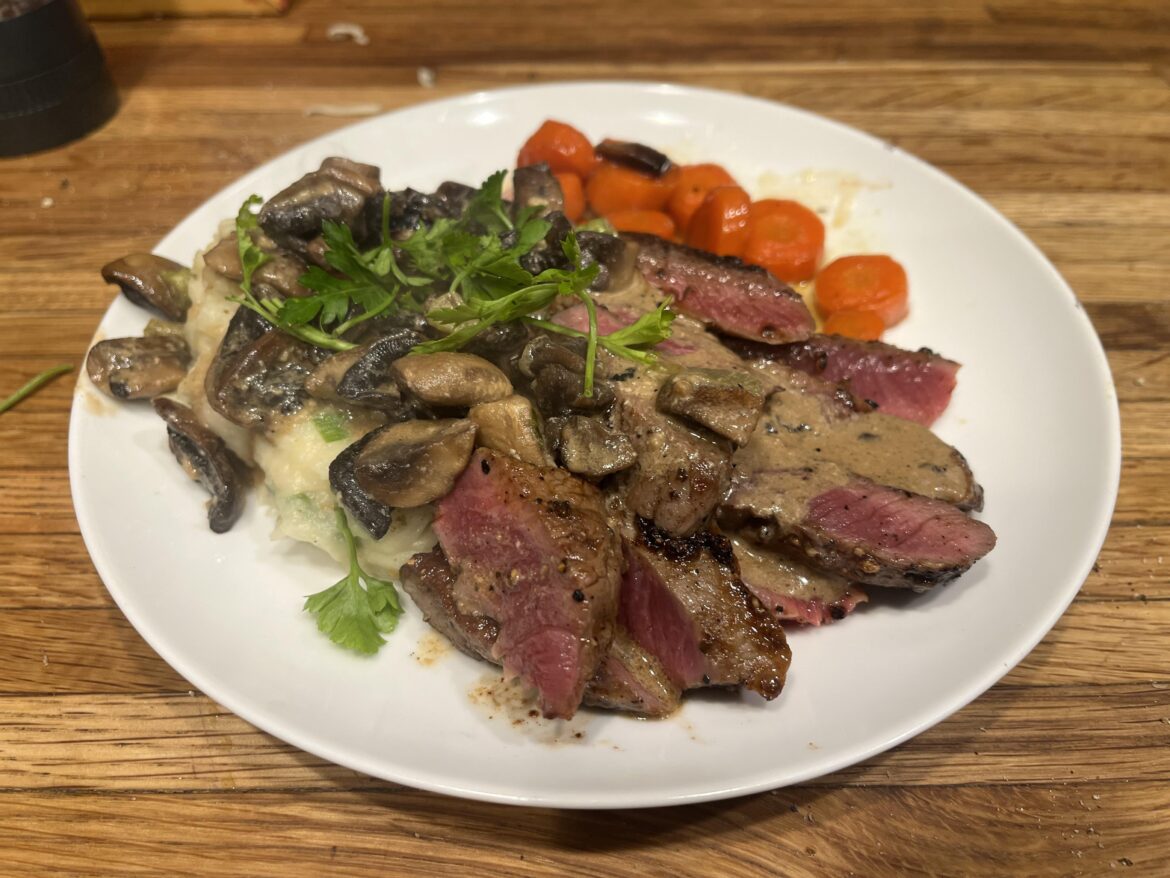 Ranch steak with mushroom sauce did not disappoint.