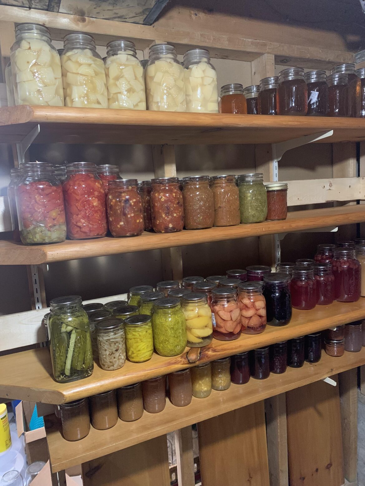 My crawlspace canning shelf! My crawlspace canning shelf!