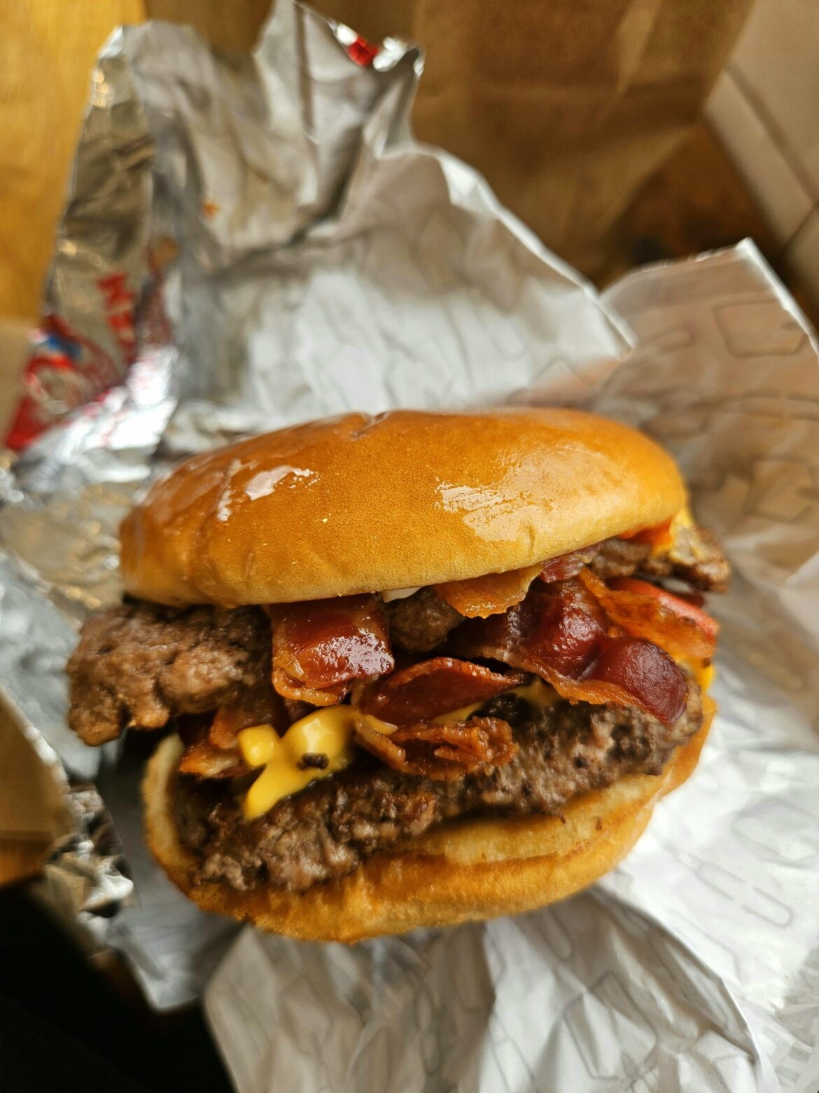 That rare moment the baconator comes out *actually* looking like the ads: