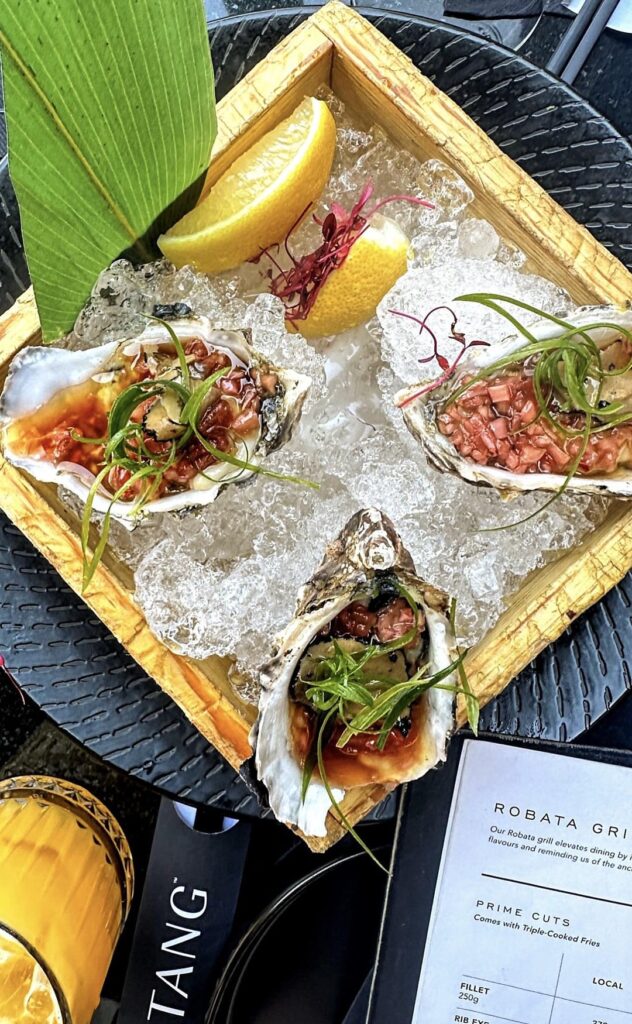 Oysters & Prawn Cream Cheese Dim Sum.