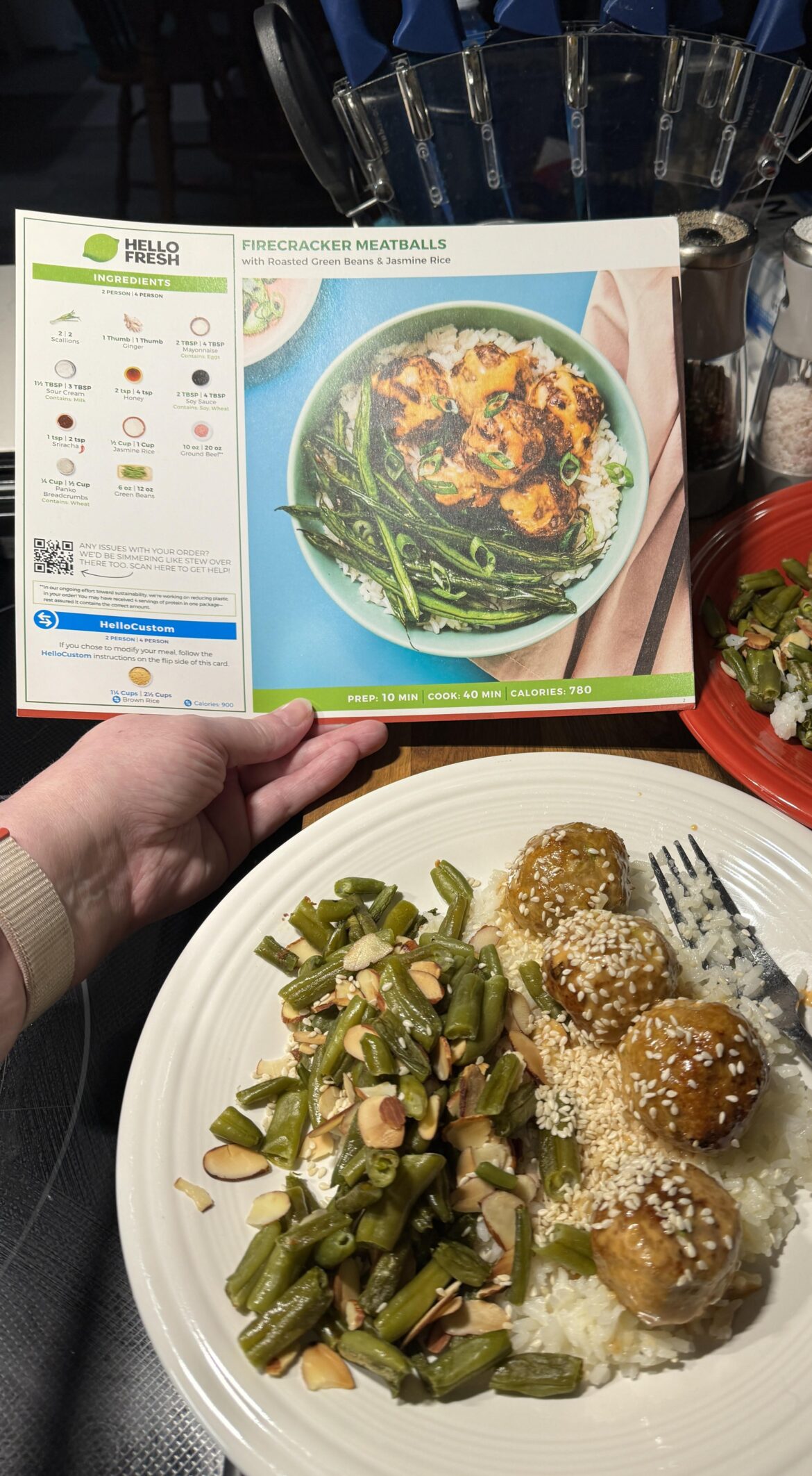 Firecracker meatballs recreation