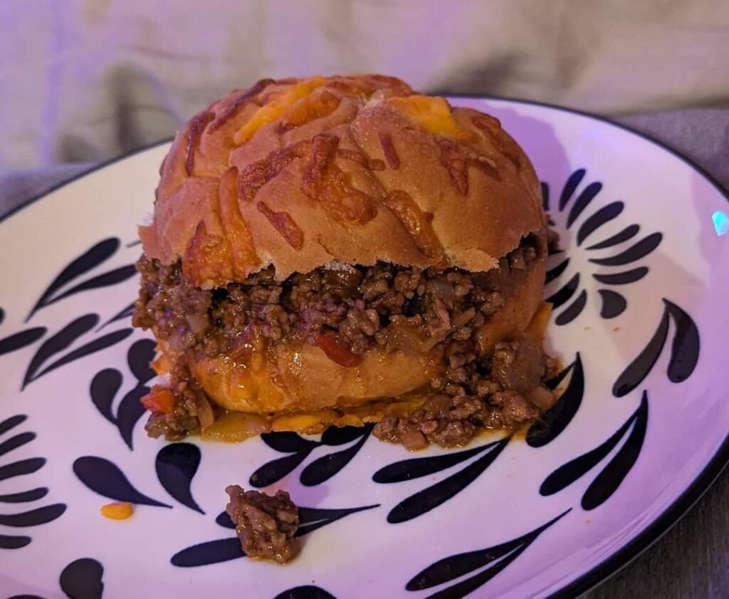 Homemade habanero sloppy joe on cheese bread