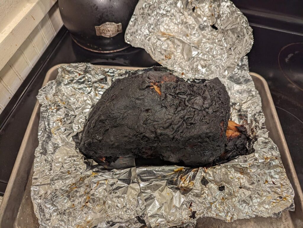 First time smoking anything with a smoker my wife got for free from the marketplace.