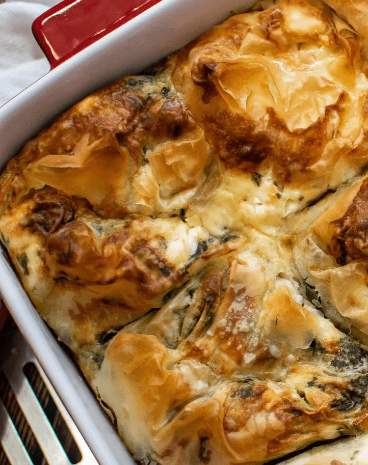 Greek Spinach Feta Filo Pie (Spanakopita Recipe) - Dining and Cooking