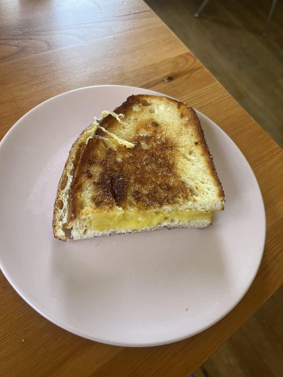 Afternoon home alone it’s grilled cheese time