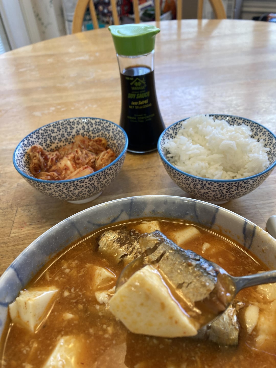 Dragonfly Sardines in Tomato Sauce and Egg Soft Tofu Stew Dining and
