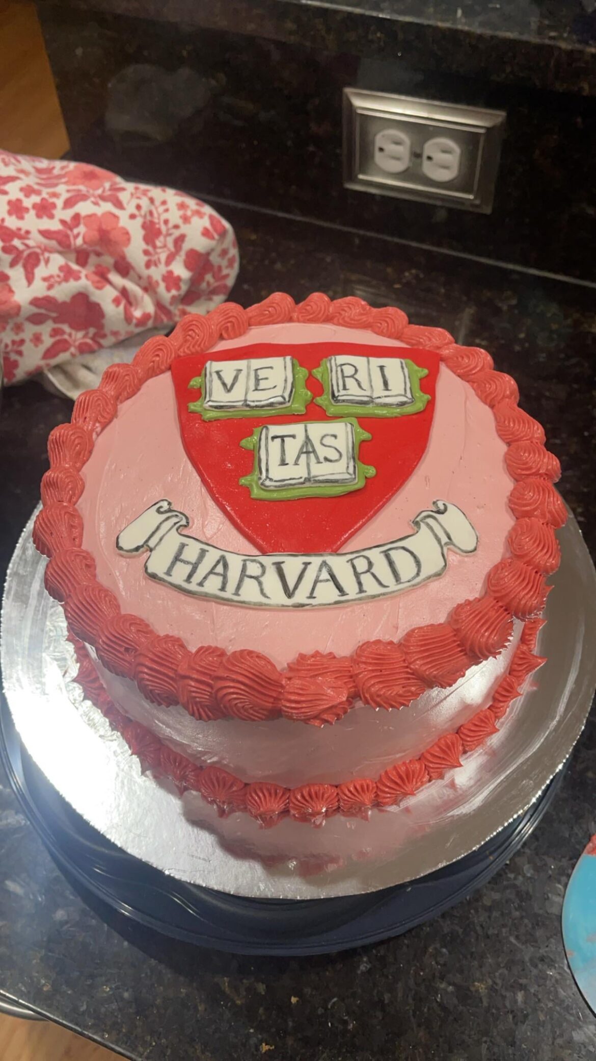 First time decorating a cake to celebrate my husband getting accepted into grad school 🎓