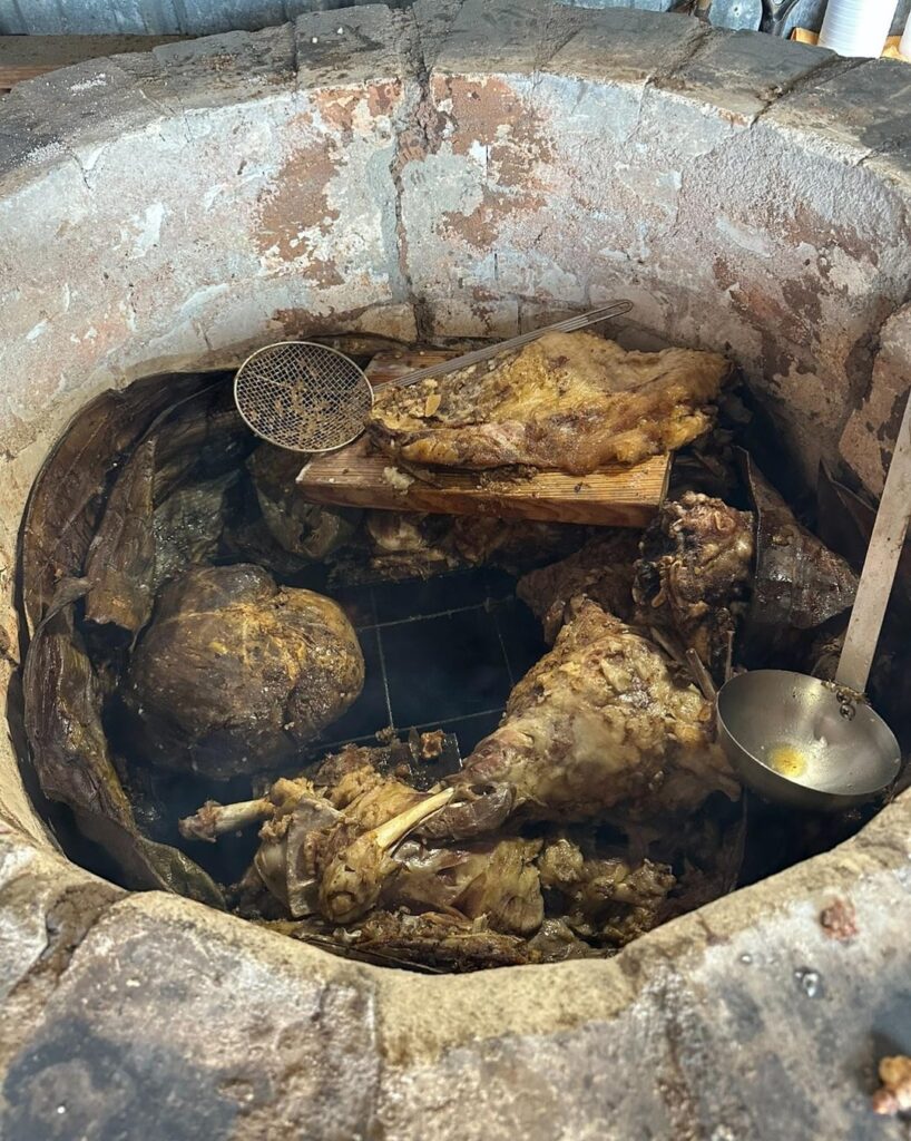 El Grandpa Lamb Barbacoa cooked in a pit is reopening March 30th.