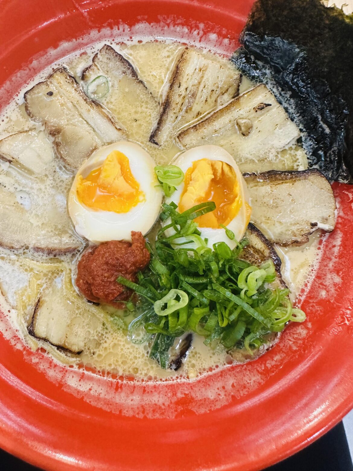 Spicy pork tonkotsu ramen
