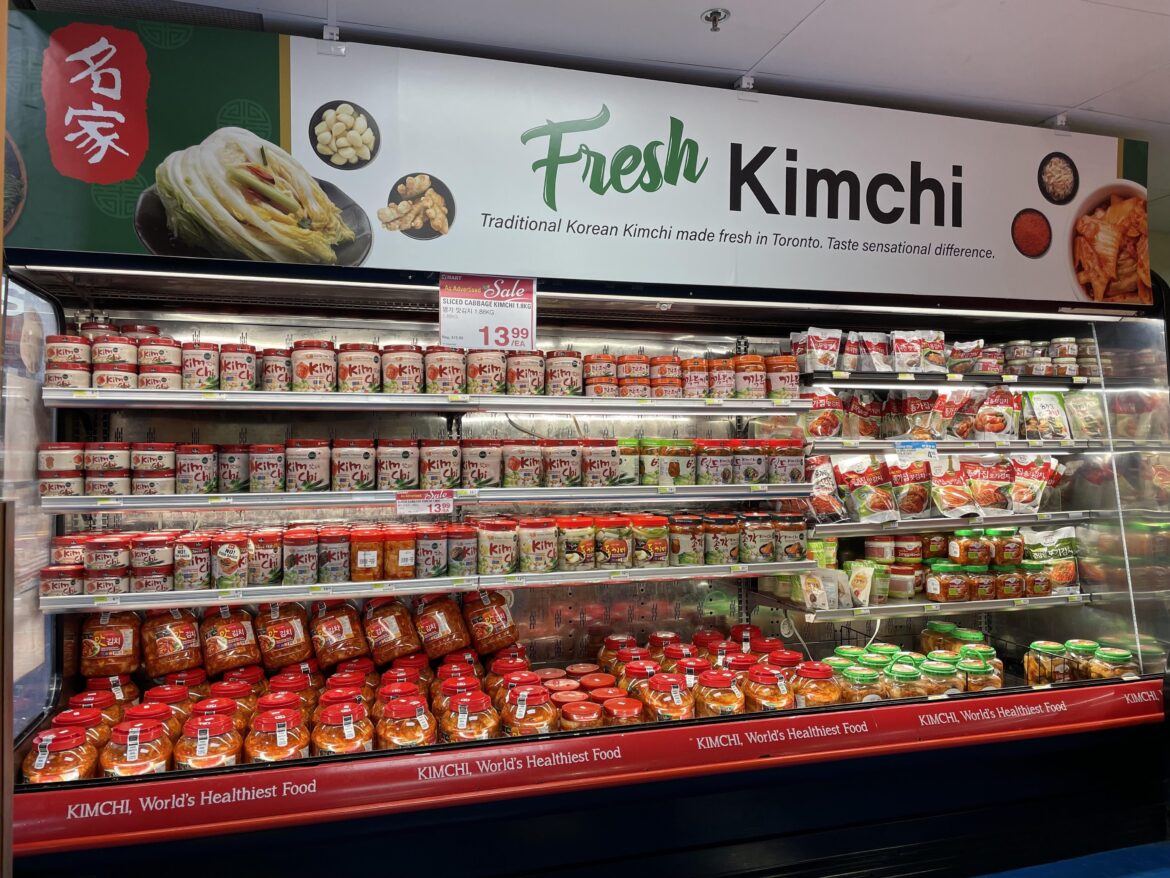 Kimchi at H Mart in Toronto
