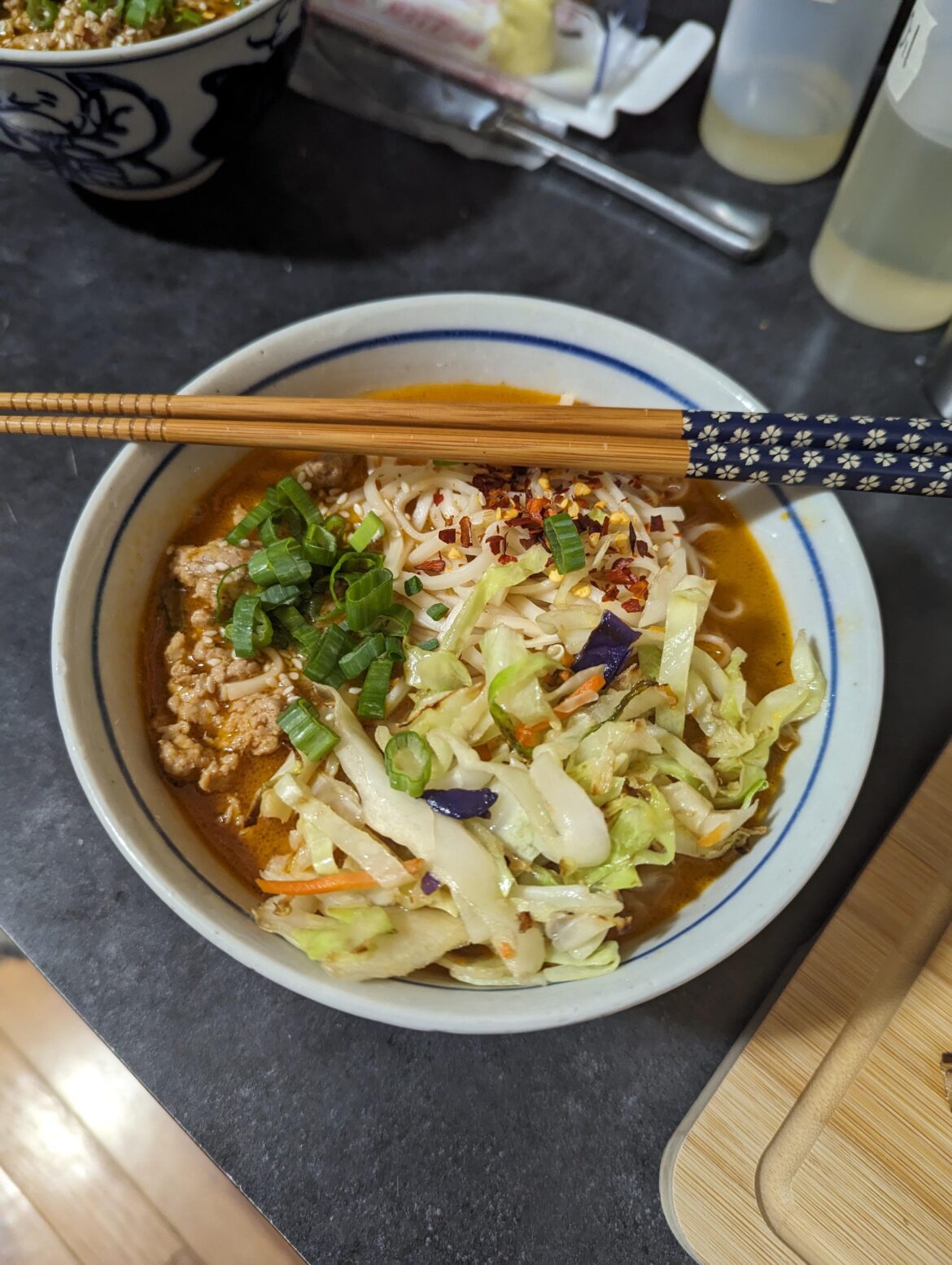 Spicy Pork Noodle Dan Dan Style Ramen, solid 6/10 Spicy Pork Noodle Dan Dan Style Ramen, solid 6/10