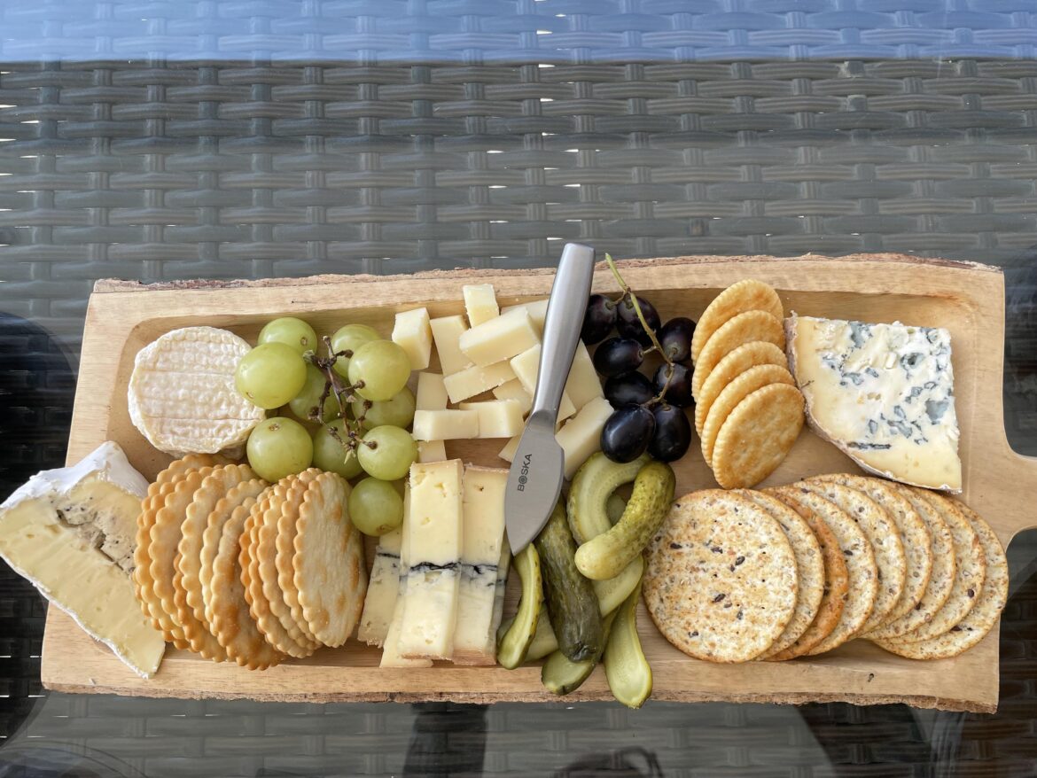 Simple cheese board at Chez-Mike