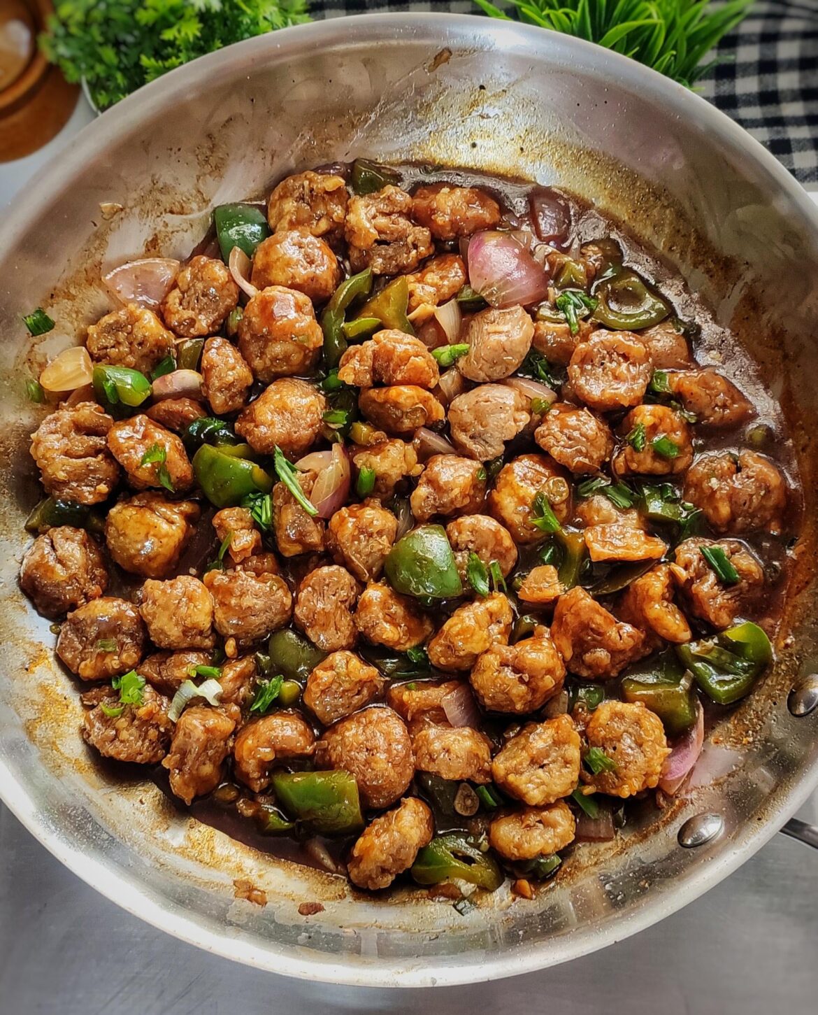 Soya Chilli Manchurian 😋