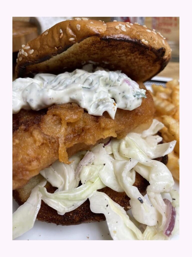 Frjed fish sandos from the food lab!