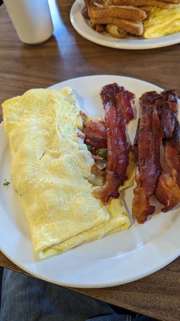Everything omelette from a local breakfast spot
