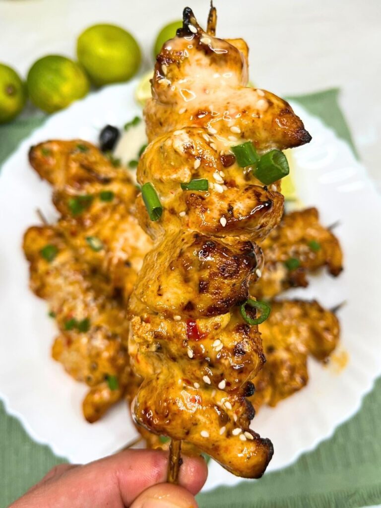 Easy Bang Bang Chicken Skewers Recipe