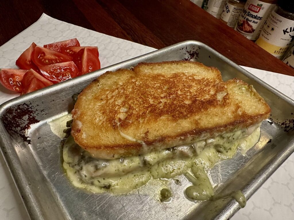 Ridiculous and super tasty grilled mortadella melt