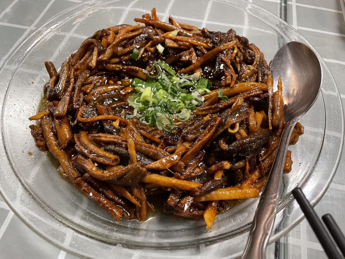 Stir fried eel from WangJia restaurant